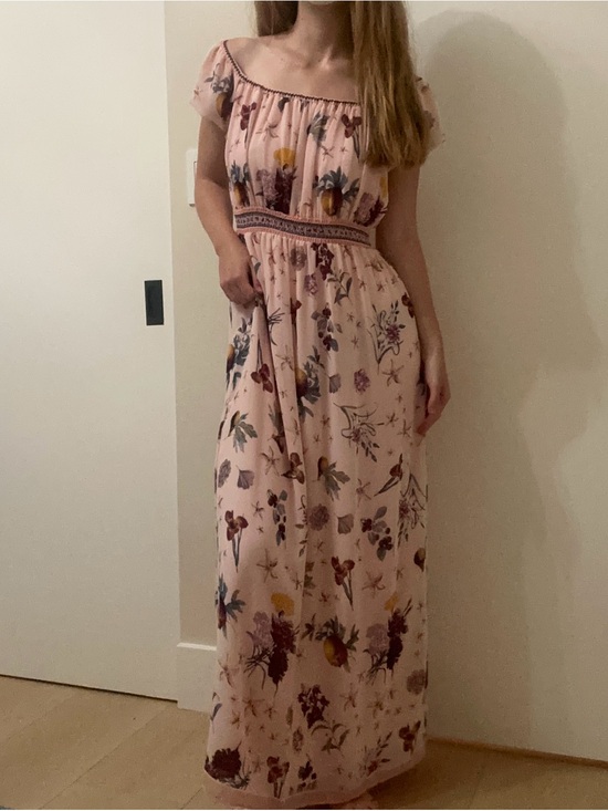Max Studio Dresses & Skirts - Max Studio Blush Pink Floral Off-Shoulder Maxi Dress